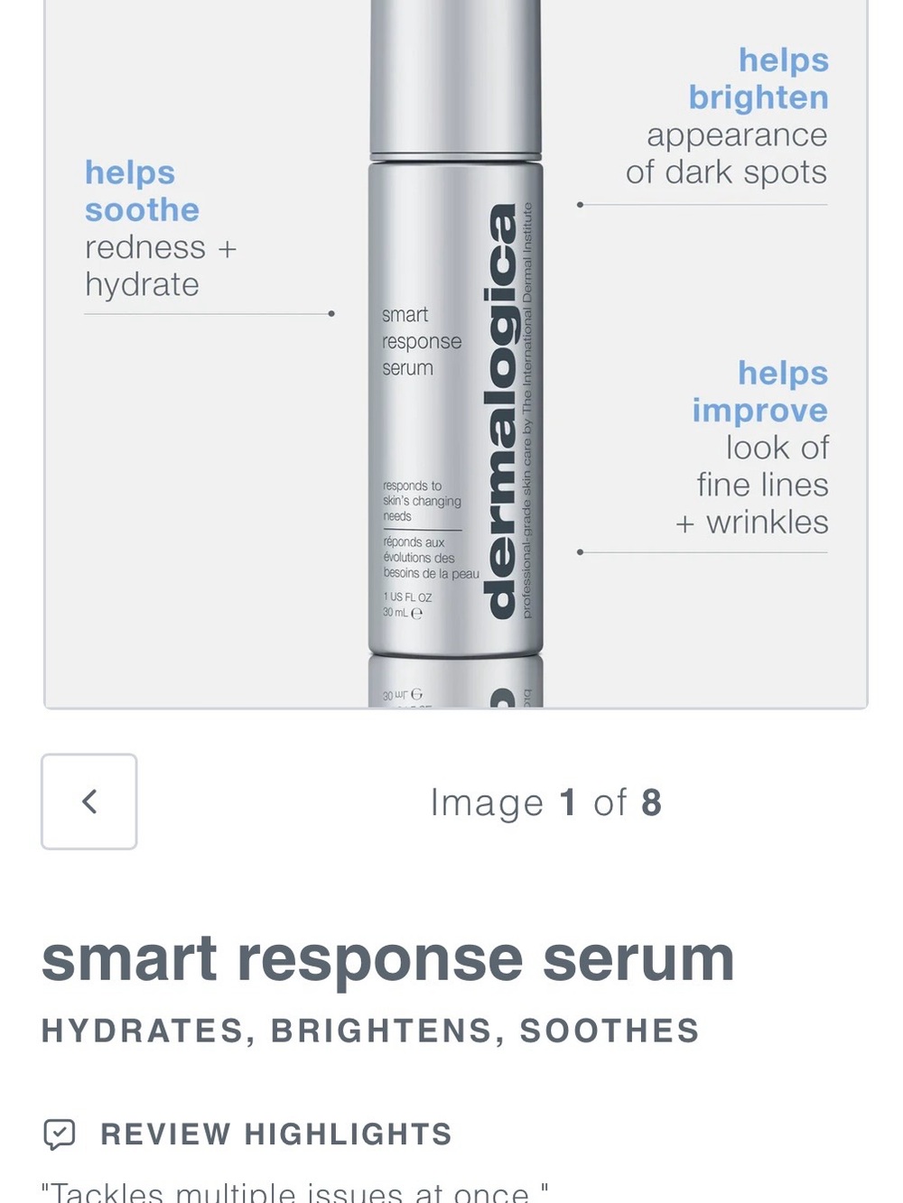 dermalogica Smart Response Serum - Silver Bottle